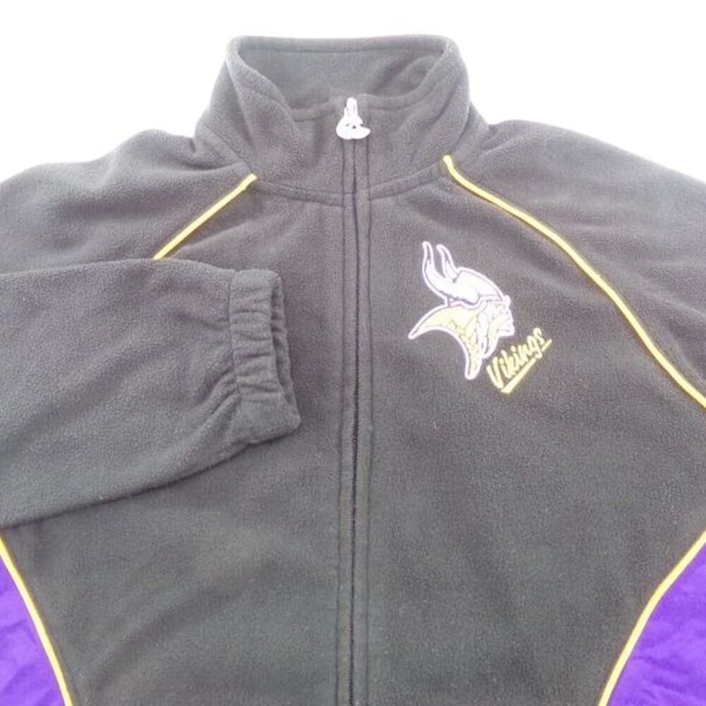 Reebok NFL Minnesota‎ Vikings Full Zip Fleece Jacket Purple Team Apparel - S - Picture 3 of 9